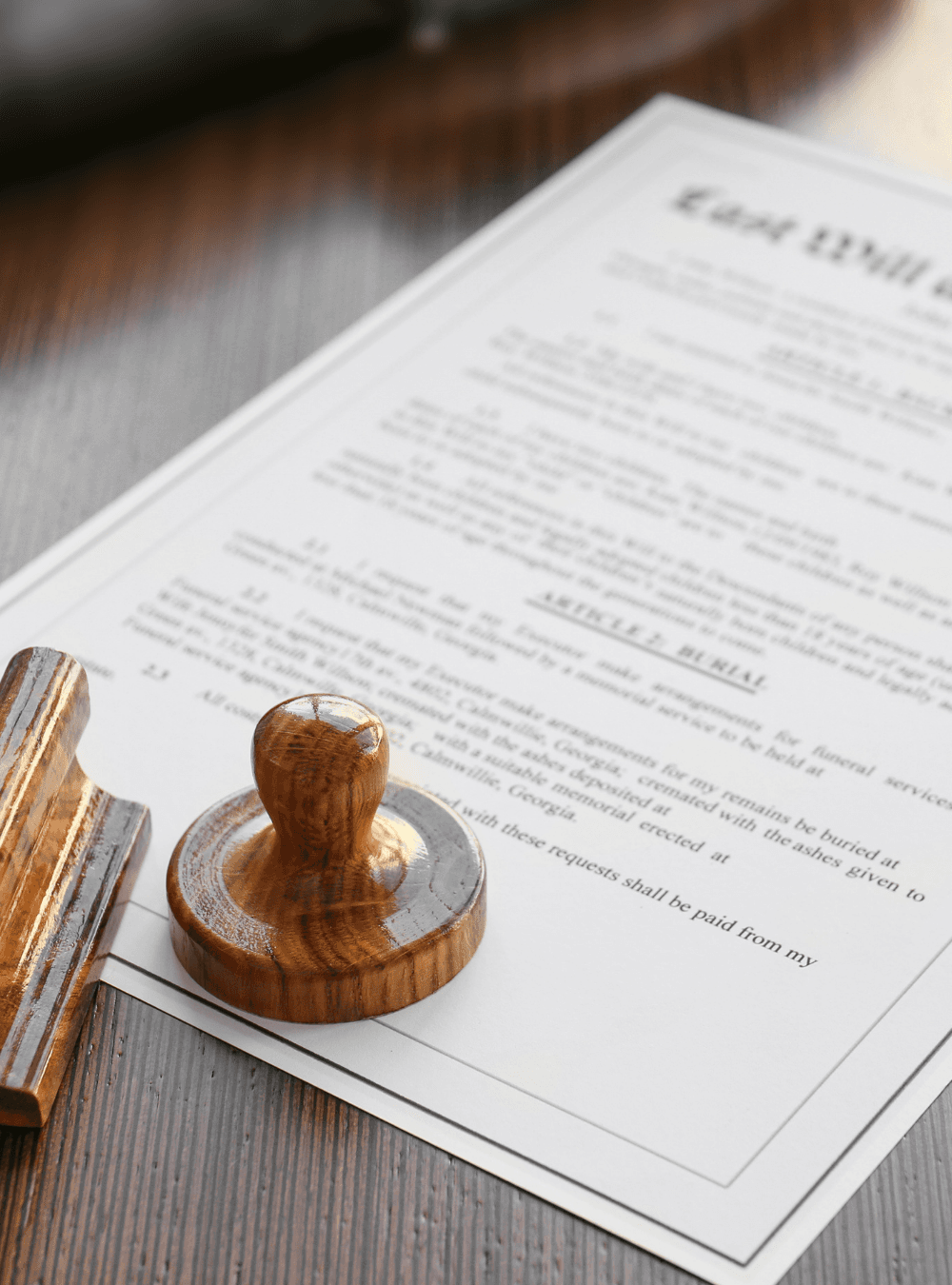 Important papers to sign?